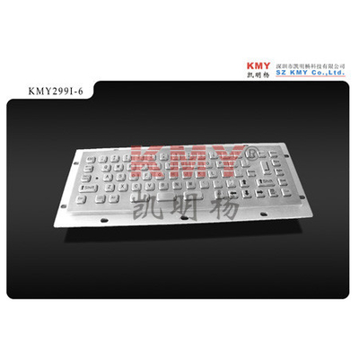 Rugged Industrial Kiosk Metal Keyboard , Mini Keyboard 304 Stainless Steel